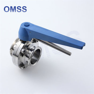 Edelstahl-Flangen-Schmetterlingsventil 0,5&quot;-12&quot; 3A SMS DIN Lebensmittelqualität Tri Clover mit Pull-Trigger
