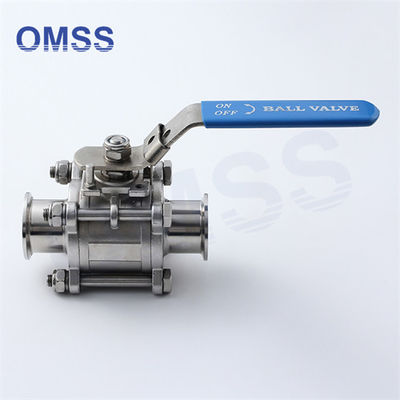 Tri-Clamp-Kugelventil 3A 1&quot; Sanitär 3PC Nicht-Retention-Handbuch mit Motor mit hoher Plattform