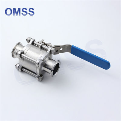 Tri-Clamp-Kugelventil 3A 1&quot; Sanitär 3PC Nicht-Retention-Handbuch mit Motor mit hoher Plattform