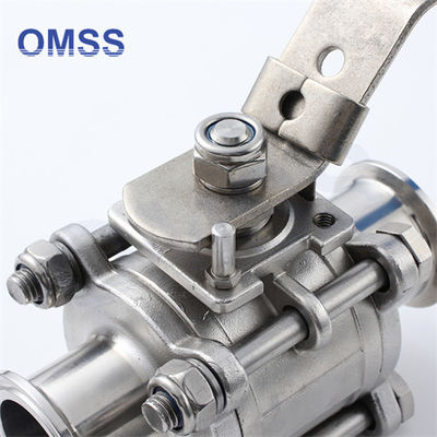 Tri-Clamp-Kugelventil 3A 1&quot; Sanitär 3PC Nicht-Retention-Handbuch mit Motor mit hoher Plattform