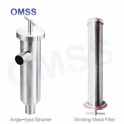 DN20-DN200 Sanitärfilter SS316 aus Edelstahl geschweißter Winkel-Säubertyp