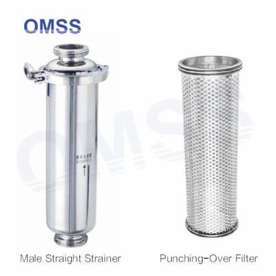 SS316 SS304 Sanitärfilter Edelstahl Männliche Geradefilter Gerade Siebmaschine für Getränke