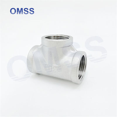 Sanitäre Schraubrohrverbindungen 304 1 1/2 &quot;Edelstahlguss BSP NPT Weibliche Tee